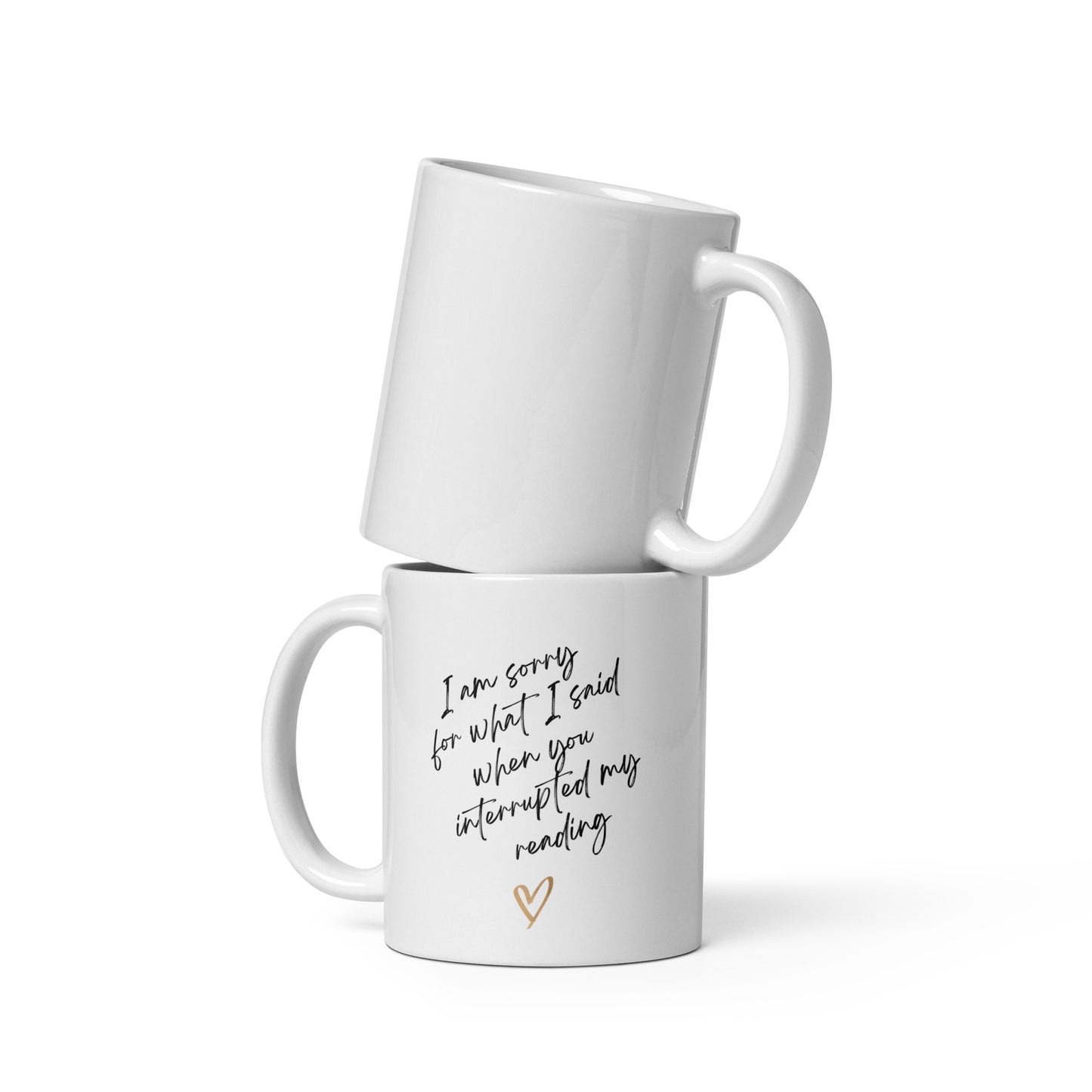 White glossy mug
