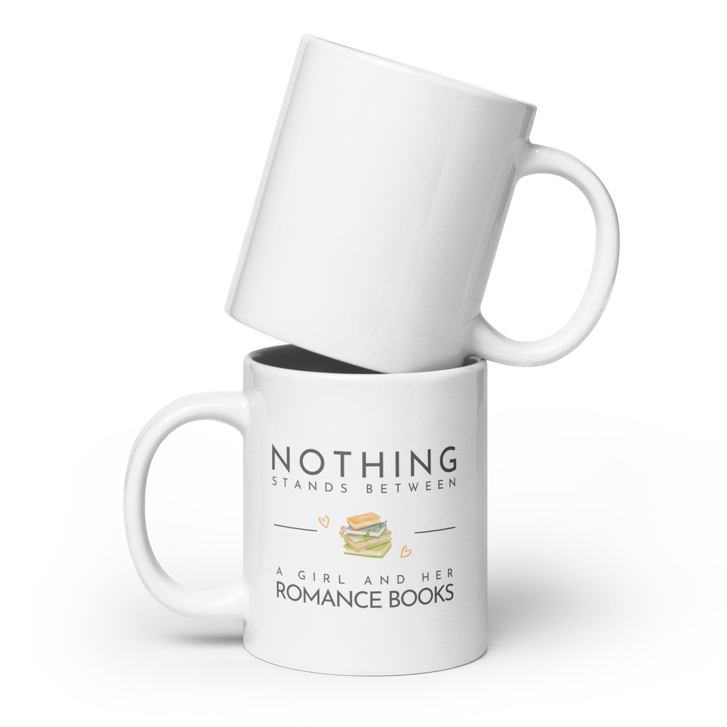 White glossy mug